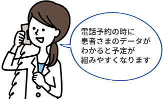 医院への電話着信時にあらかじめ電話相手の情報がわかると対応がスムーズです